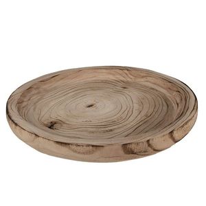 Přírodní dekorativní dřevěná servírovací mísa/talíř - Ø 26*3 cm 6H2128 obraz