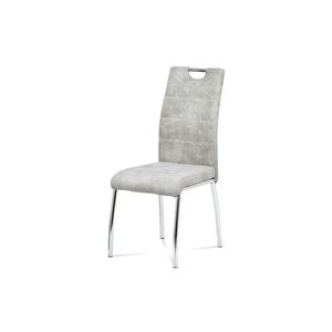 Jídelní židle BIANUS, stříbrná látka/chrom obraz