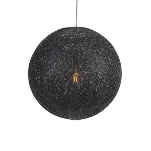 Venkovská závěsná lampa černá 60 cm - Corda obraz