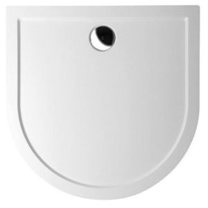 POLYSAN ISA 90 sprchová vanička z litého mramoru, půlkruh 90x90cm, bílá 50511 obraz