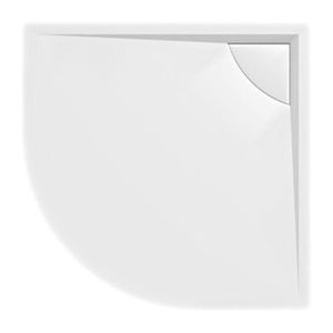 POLYSAN LUSSA sprchová vanička z litého mramoru se záklopem, čtvrtkruh 90x90cm, R550 71602 obraz