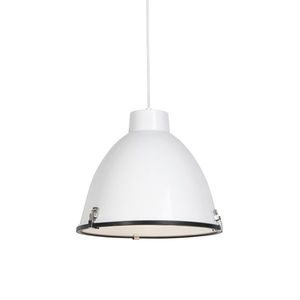 Průmyslová závěsná lampa bílá stmívatelná 38 cm - Anteros obraz