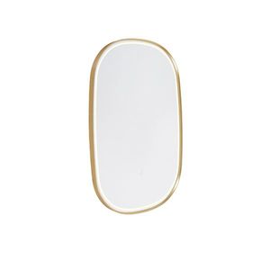Koupelnové zrcadlo zlaté včetně LED s dotykovým stmívačem oválné - Miral obraz