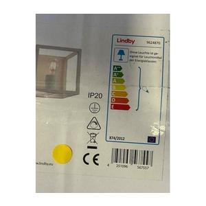 Lindby Lindby - Nástěnné svítidlo MERON 1xE27/60W/230V obraz