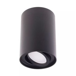 T-LED Černé přisazené výklopné svítidlo kulaté GU10 105515 obraz