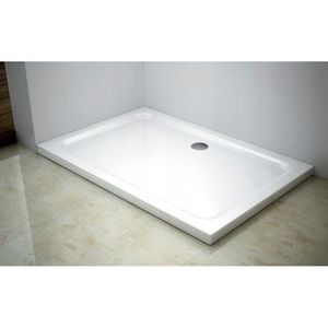 Obdélníková sprchová vanička MEXEN SLIM bílá, 110 x 100 cm + sifon obraz