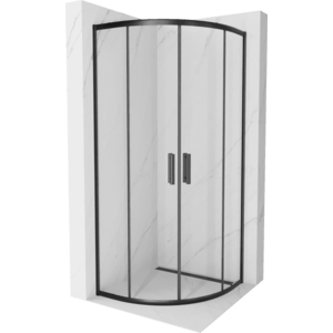 Sprchová kabina MEXEN RIO 90 x 90 cm černá obraz