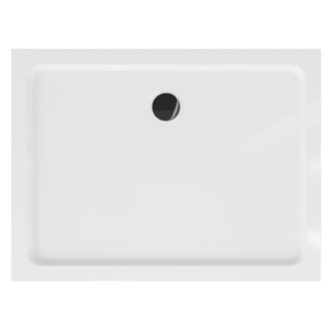 Sprchová vanička MEXEN FLAT s černým sifonem 110 x 70 cm bílá obraz