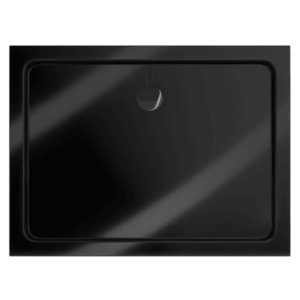 Sprchová vanička MEXEN FLAT s černým sifonem 120 x 90 cm černá obraz