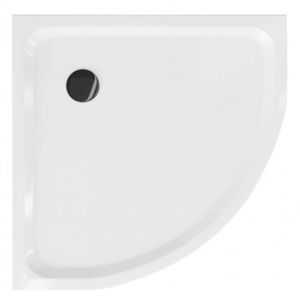 Sprchová vanička MEXEN FLAT s černým sifonem 70 x 70 cm bílá obraz