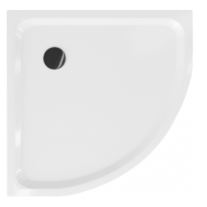 Sprchová vanička MEXEN FLAT s černým sifonem 90 x 90 cm bílá obraz