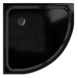 Sprchová vanička MEXEN FLAT s černým sifonem 90 x 90 cm černá obraz
