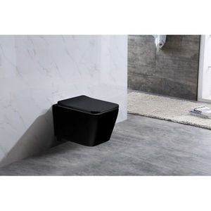 Závěsná WC mísa MEXEN TEO + prkénko SLIM černá obraz