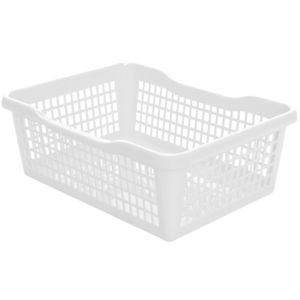 Plastový košík 24, 8 x 14, 7 x 7, 2 cm, bílá obraz