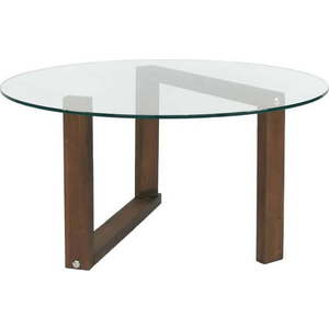 Hnědý kulatý konferenční stolek ø 80 cm Yuvarlak – Neostill obraz