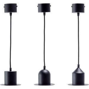 Set 3 černých závěsných svítidel EMKO Hat obraz