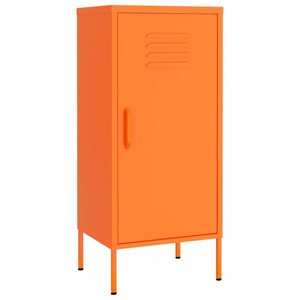 Plechová skříňka Dekorhome Oranžová obraz
