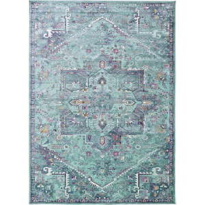 Tyrkysový koberec z viskózy 170x120 cm Lara - Universal obraz
