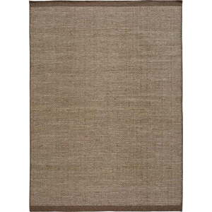 Hnědý vlněný koberec Universal Kiran Liso, 60 x 110 cm obraz