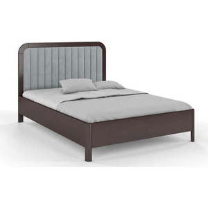 Šedo-hnědá dvoulůžková postel z bukového dřeva 160x200 cm Modena – Skandica obraz
