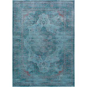 Modrý koberec z viskózy Universal Lara Aqua, 60 x 110 cm obraz