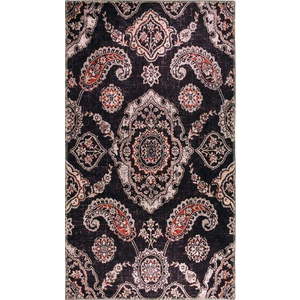 Černý pratelný koberec běhoun 200x80 cm - Vitaus obraz