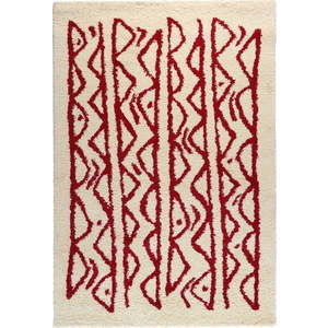 Krémovo-červený koberec Bonami Selection Morra, 140 x 200 cm obraz