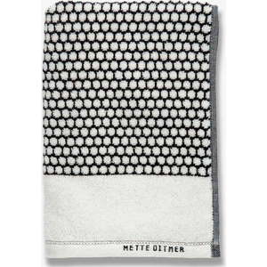 Černo-bílý bavlněný ručník 50x100 cm Grid – Mette Ditmer Denmark obraz