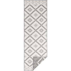 Šedo-krémový venkovní koberec NORTHRUGS Malibu, 80 x 350 cm obraz
