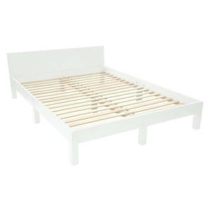 Bílá dvoulůžková postel z bukového dřeva s roštem 140x200 cm Dabi – Ragaba obraz