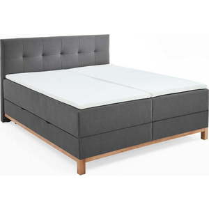 Tmavě šedá boxspring postel s úložným prostorem 180x200 cm Catania - Meise Möbel obraz