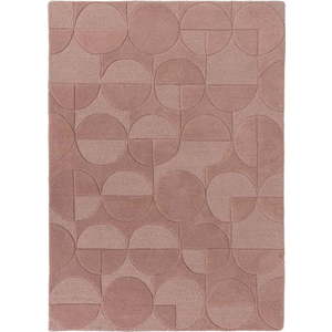 Růžový vlněný koberec Flair Rugs Gigi, 120 x 170 cm obraz