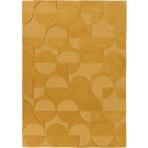 Žlutý vlněný koberec Flair Rugs Gigi, 160 x 230 cm obraz
