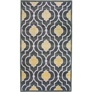 Žluto-šedý pratelný koberec běhoun 200x80 cm - Vitaus obraz
