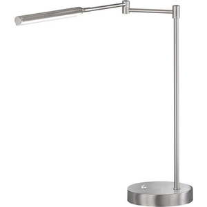 LED stolní lampa ve stříbrné barvě s kovovým stínidlem (výška 49 cm) Nami – Fischer & Honsel obraz