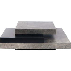 Černo-šedý konferenční stolek v dekoru kamene 90x90 cm Slate - TemaHome obraz