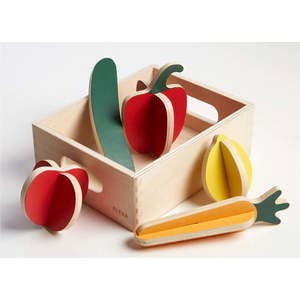 Dřevěný dětský hrací set Flexa Play Shop Vegetables obraz