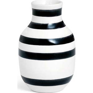 Černo-bílá kameninová váza Kähler Design Omaggio, výška 12, 5 cm obraz