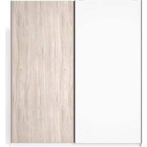 Bílá šatní skříň v dekoru dubu s posuvnými dveřmi 182x200 cm Sahara - Marckeric obraz