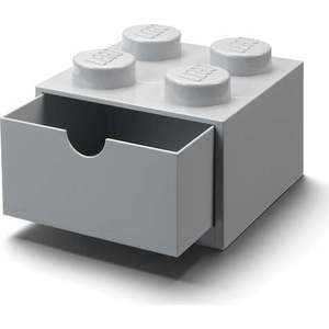Šedý stolní box se zásuvkou LEGO® Brick, 15, 8 x 11, 3 cm obraz