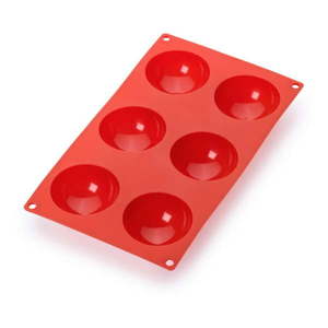Červená silikonová forma na 6 mini dezertů Lékué obraz