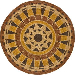 Oranžový kulatý koberec ø 90 cm Tonga - Universal obraz
