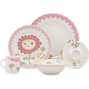 5dílný dětský porcelánový jídelní set Kütahya Porselen Bloom obraz