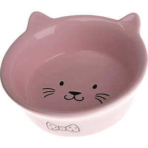 Růžová keramická miska pro kočky Dakls, ø 14 cm obraz