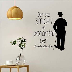 Samolepka na zeď s citátem Ambiance Charlie Chaplin obraz