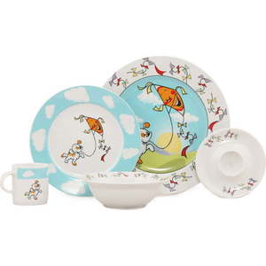 5dílný dětský porcelánový jídelní set Kütahya Porselen Puppy obraz