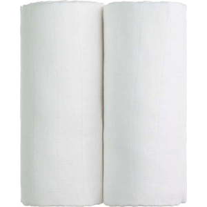 Sada 2 bílých bavlněných osušek T-TOMI Tetra, 90 x 100 cm obraz