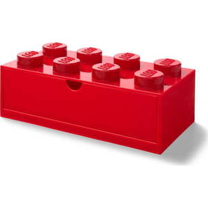 Červený stolní box se zásuvkou LEGO®, 31 x 16 cm obraz