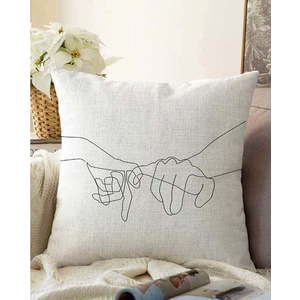 Povlak na polštář s příměsí bavlny Minimalist Cushion Covers Pinky, 55 x 55 cm obraz