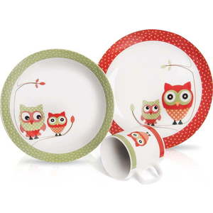 3dílný dětský porcelánový jídelní set Orion Owl obraz